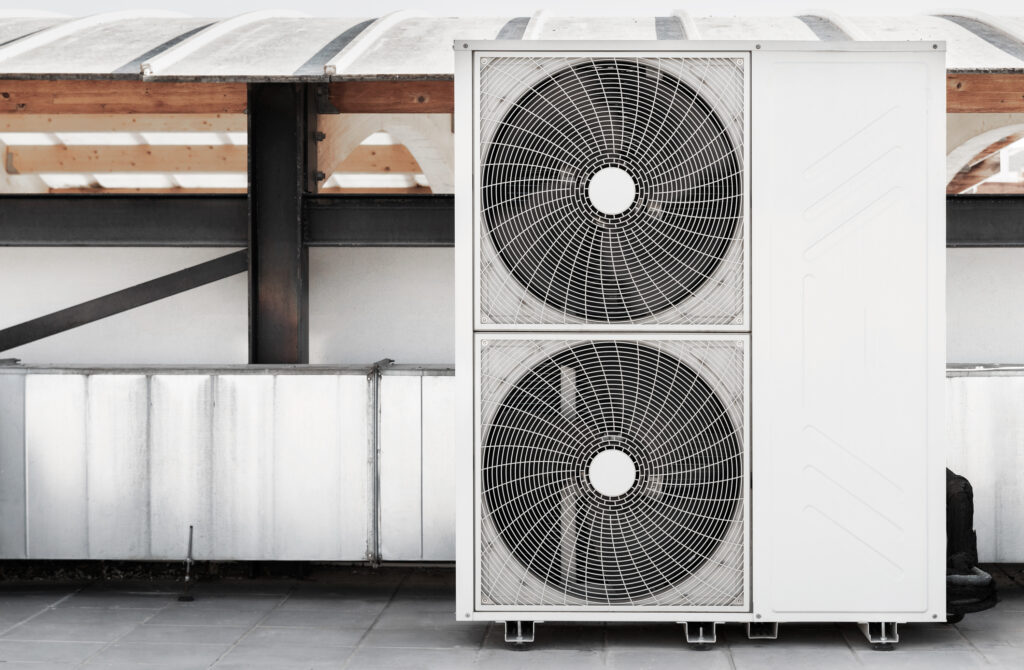Large industrial air conditioning unit outdoors.