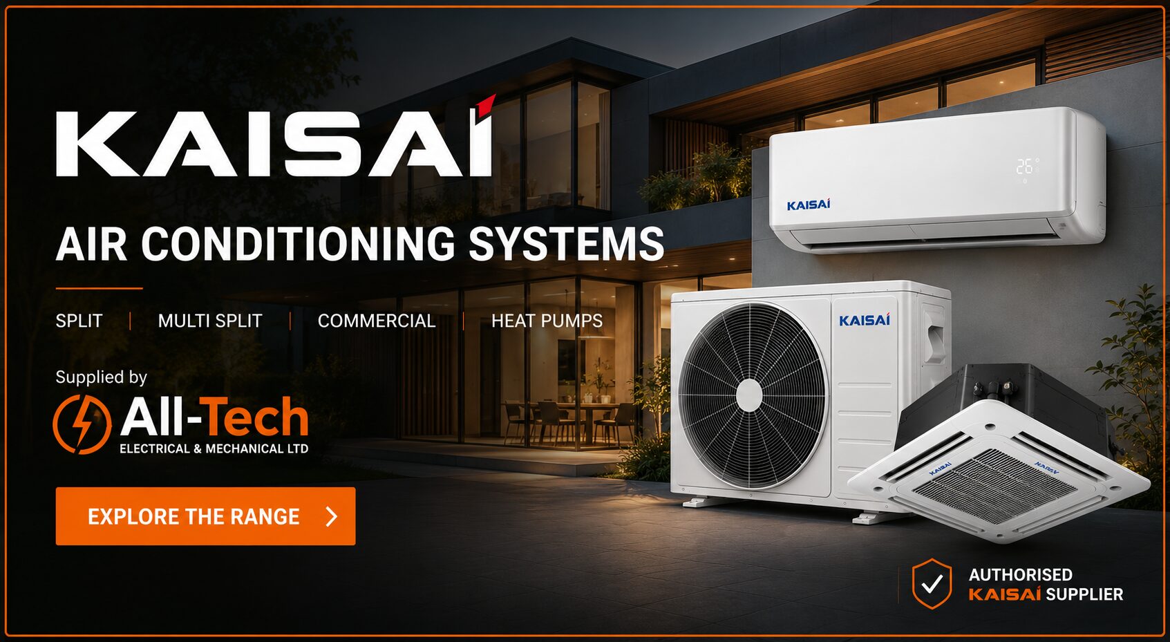Kaisai indoor and outdoor air conditioning units